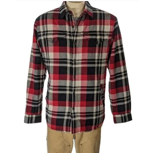 Polo Ralph Lauren Plaid Sherpa Lined Flannel Shirt Jacket Red Black XL NWT $228